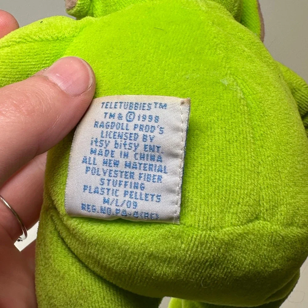 Vintage 1998 Teletubbies Dipsy Plush Eden Green Bean Bag Toy Sparkle Tummy 8